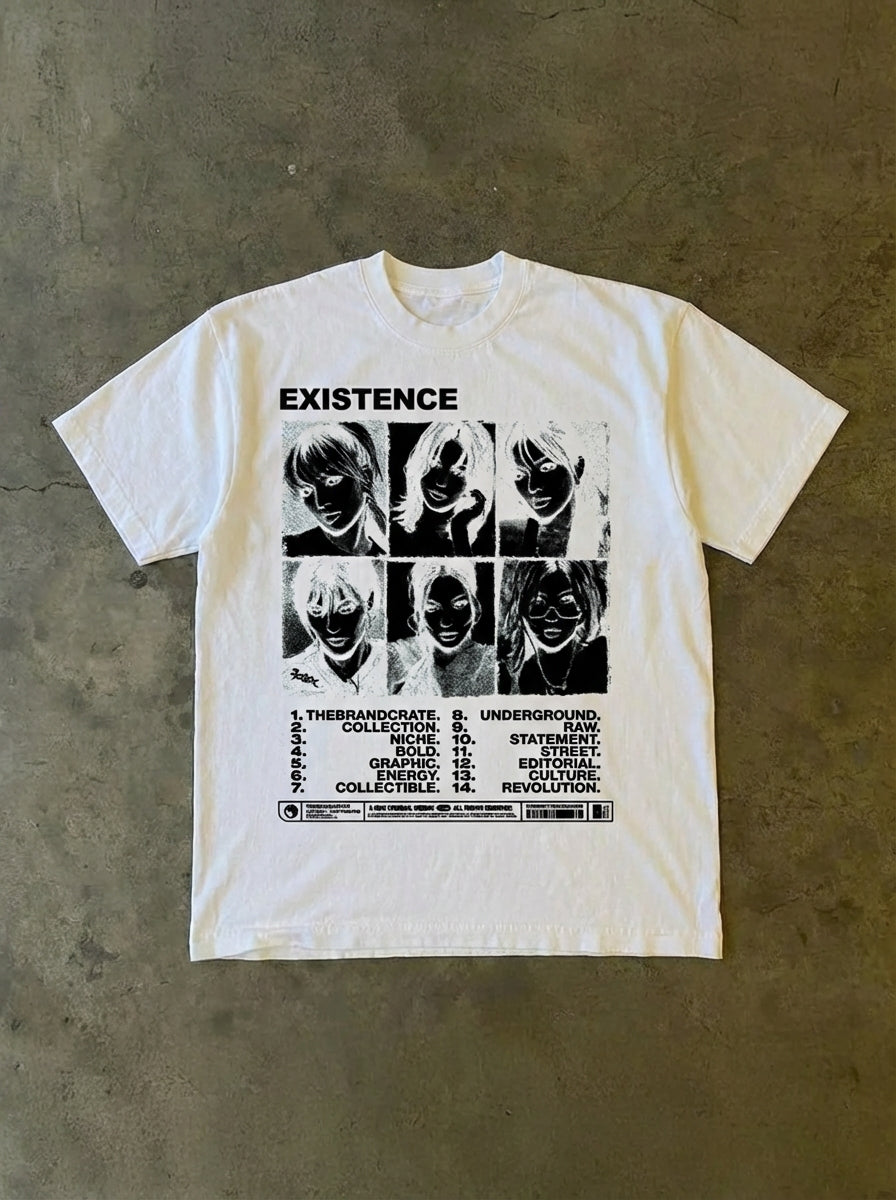 existence tee white