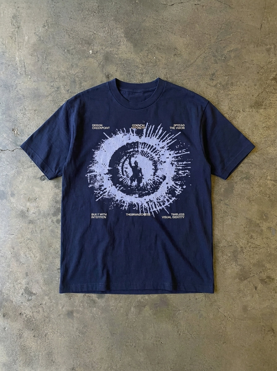 explosion navy tee
