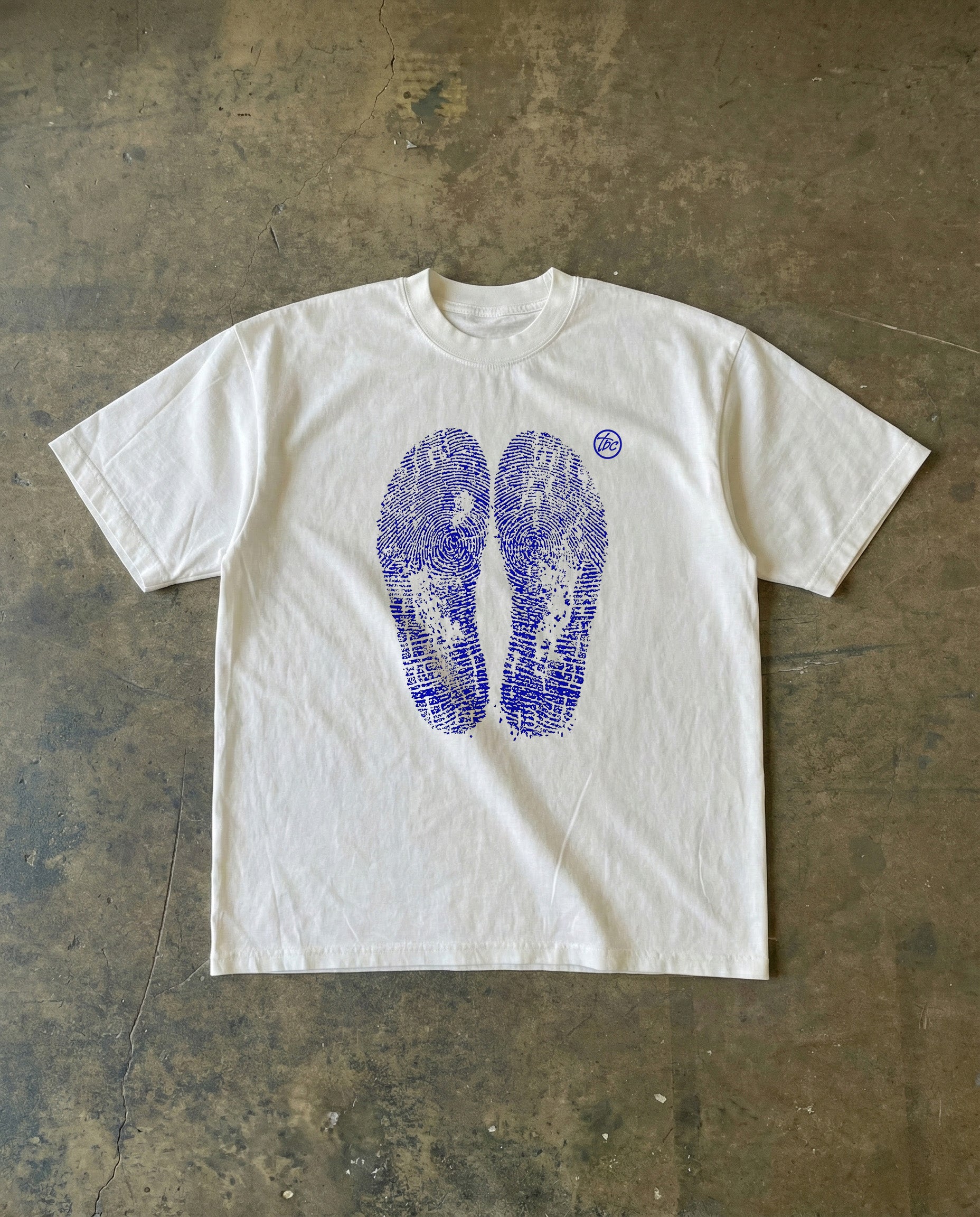 footprint white tee
