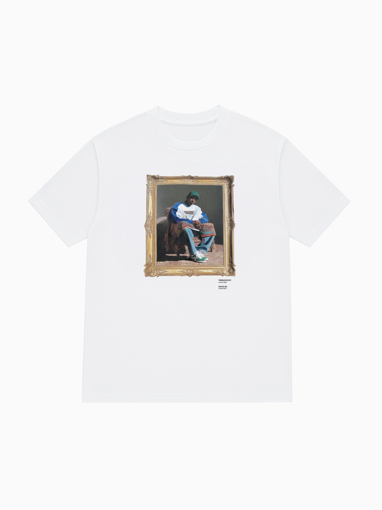 portrait white tee