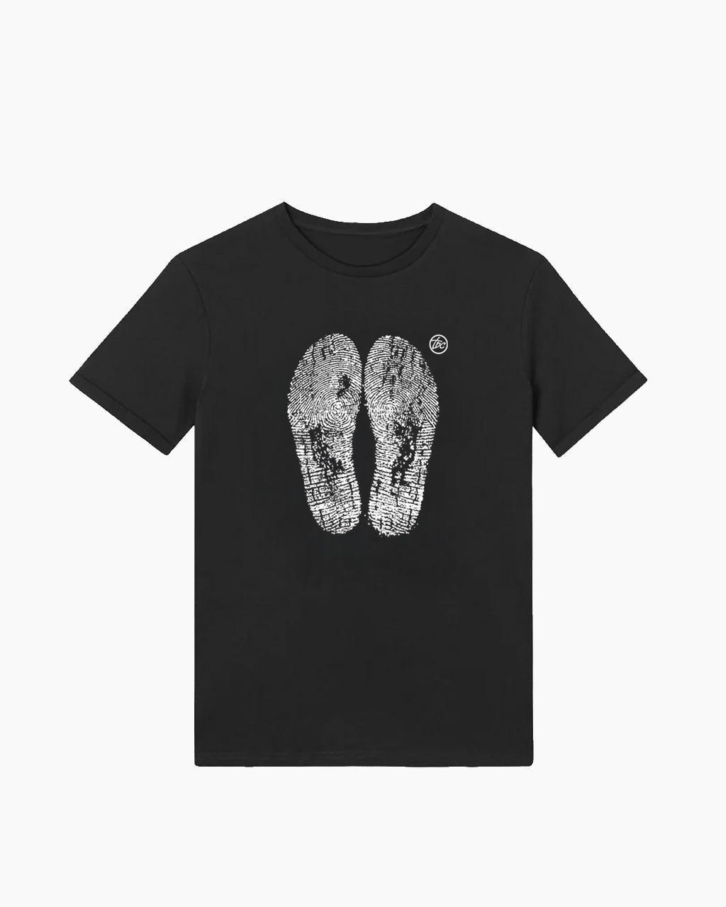 footprint black tee
